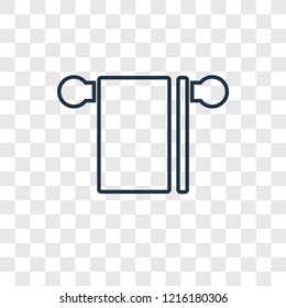 Towel concept vector linear icon isolated on transparent background, Towel concept transparency concept in outline style