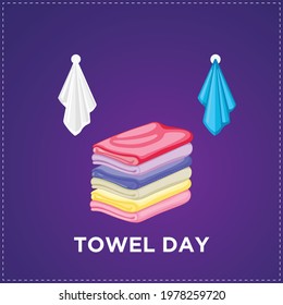 Towel Day. May 25. Template for background, banner, card, poster. vector illustration.