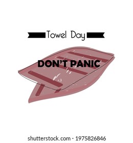 towel day web banner design. illustration vector