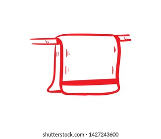 towel doodle hand draw drawing