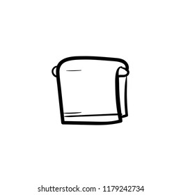towel doodle icon vector 