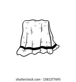 towel doodle  icon vector hand drawing 