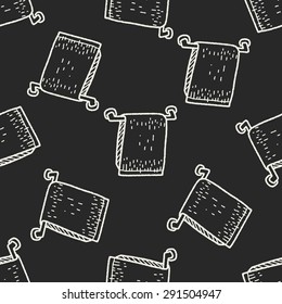 towel doodle seamless pattern background