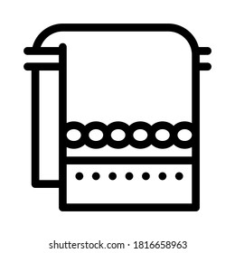 towel for dry baby icon vector. towel for dry baby sign. isolated contour symbol illustration