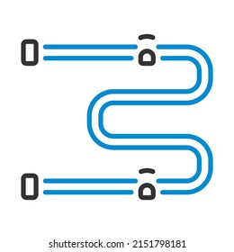 Towel Dryer Icon. Editable Bold Outline With Color Fill Design. Vector Illustration.