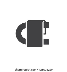 Towel dryer icon vector, filled flat sign, solid pictogram isolated on white. Symbol, logo illustration.