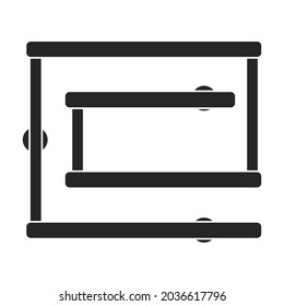 Towel dryer vector black icon. Vector illustration bathroom radiator on white background. Isolated illustration black icon towel dryer.