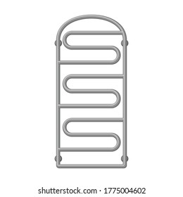 Towel dryer vector cartoon icon. Vector illustration bathroom radiator on white background. Isolated illustration cartoon icon towel dryer.