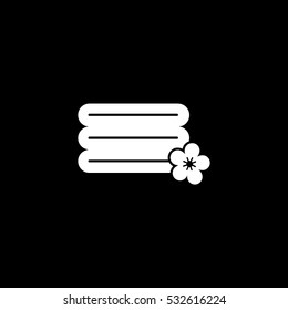 Towel Flat Icon On Black Background