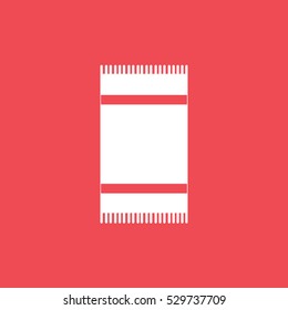 Towel Flat Icon On Red Background