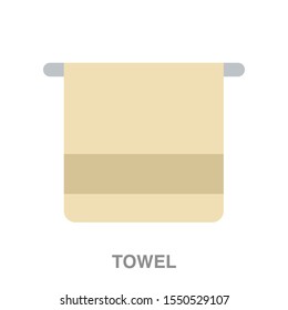 Towel Flat Icon On White Transparent Background. You Can Be Used Towel Icon For Several Purposes.