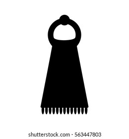 Towel flat icon on white background. Vector illustration.