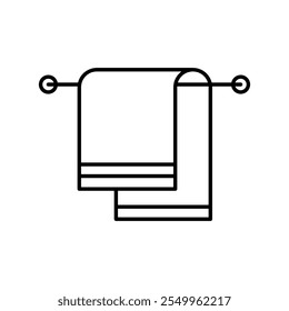 Flachsymbol für Handtuch. einfache flache schwarze trendige Stil Illustration für Web und App..eps