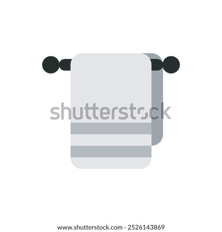Towel flat icon vector design illustration isolated on white background. 