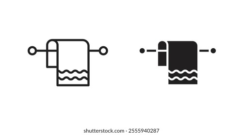 Towel flat simple vector symbols illustration.