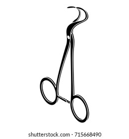 Towel forceps icon. Simple illustration of towel forceps vector icon for web design isolated on white background