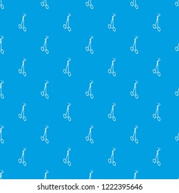 Towel forceps pattern vector seamless blue repeat for any use