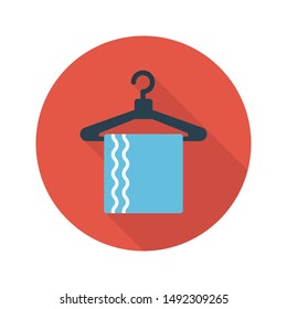 towel glyph flat vector icon
