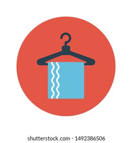 towel glyph flat vector icon