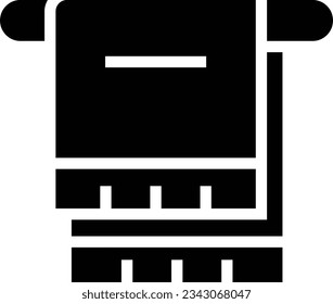 Towel Glyph Icon - Single Icon, Vector