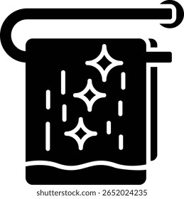 Design de ícone de vetor de glifo de toalha