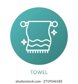 Relleno Del Gradiente De La Toalla, Icono Mini De La Ilustración Relativo Al Cuidado Personal, Tienda De La Belleza, Cuidado Del Cuerpo Y Más. Uso Para El Concepto Moderno, Ui, Web Ux Y Desarrollo De App.