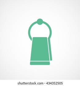 Towel Green Flat Icon On White Background