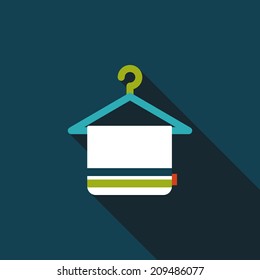 TOWEL HANGER flat icon with long shadow