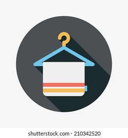 TOWEL HANGER flat icon with long shadow