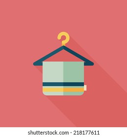 TOWEL HANGER flat icon with long shadow