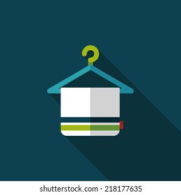 TOWEL HANGER flat icon with long shadow
