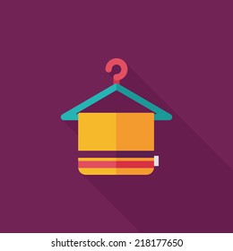TOWEL HANGER flat icon with long shadow
