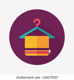 TOWEL HANGER flat icon with long shadow