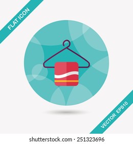 towel hanger flat icon with long shadow,eps10