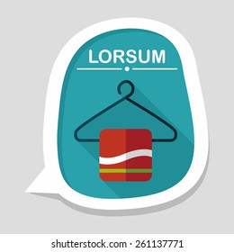 towel hanger flat icon with long shadow,eps10
