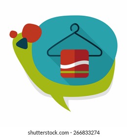 towel hanger flat icon with long shadow,eps10