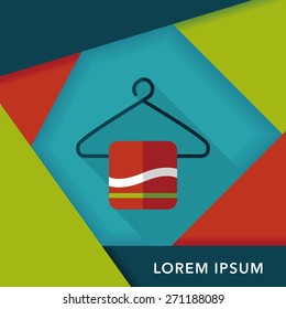 towel hanger flat icon with long shadow,eps10
