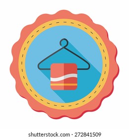 towel hanger flat icon with long shadow,eps10