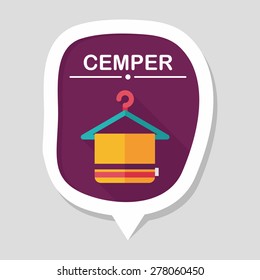 TOWEL HANGER flat icon with long shadow