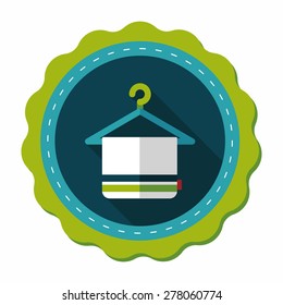 TOWEL HANGER flat icon with long shadow