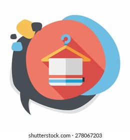 TOWEL HANGER flat icon with long shadow