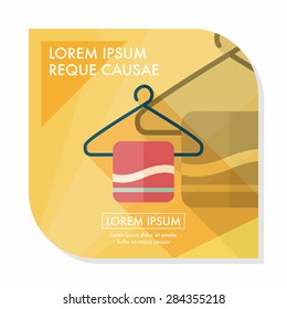 towel hanger flat icon with long shadow,eps10