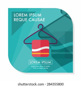 towel hanger flat icon with long shadow,eps10