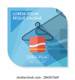 towel hanger flat icon with long shadow,eps10