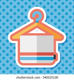 TOWEL HANGER flat icon with long shadow