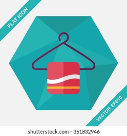 towel hanger flat icon with long shadow,eps10