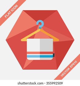 TOWEL HANGER flat icon with long shadow