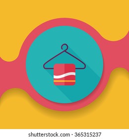 towel hanger flat icon with long shadow,eps10