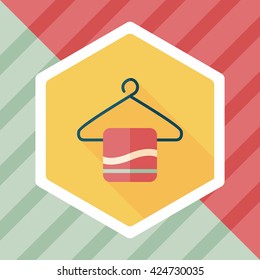 towel hanger flat icon with long shadow,eps10
