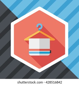TOWEL HANGER flat icon with long shadow